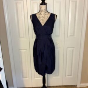 Elegant Navy Blue Sleeveless Dress